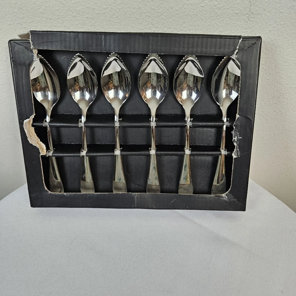 GORHAM Meredith set of 6 Grapefruit Spoons Stainless Flatware